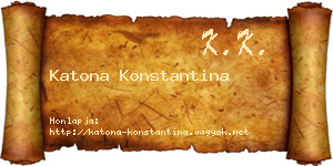 Katona Konstantina névjegykártya